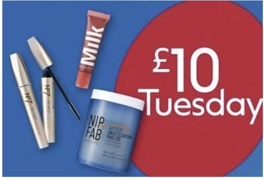 £10 Tuesday for Eucerin, The Ordinary, NYX, No7, Fenty & loads more, £1.50 C&C