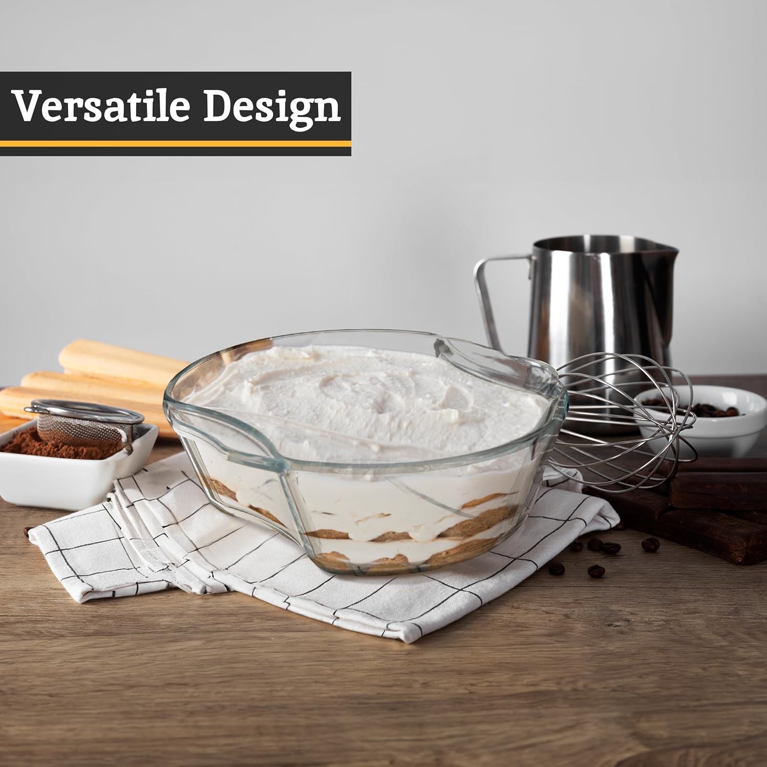 Casserole Dishes with Lids, Glass, Set of 3