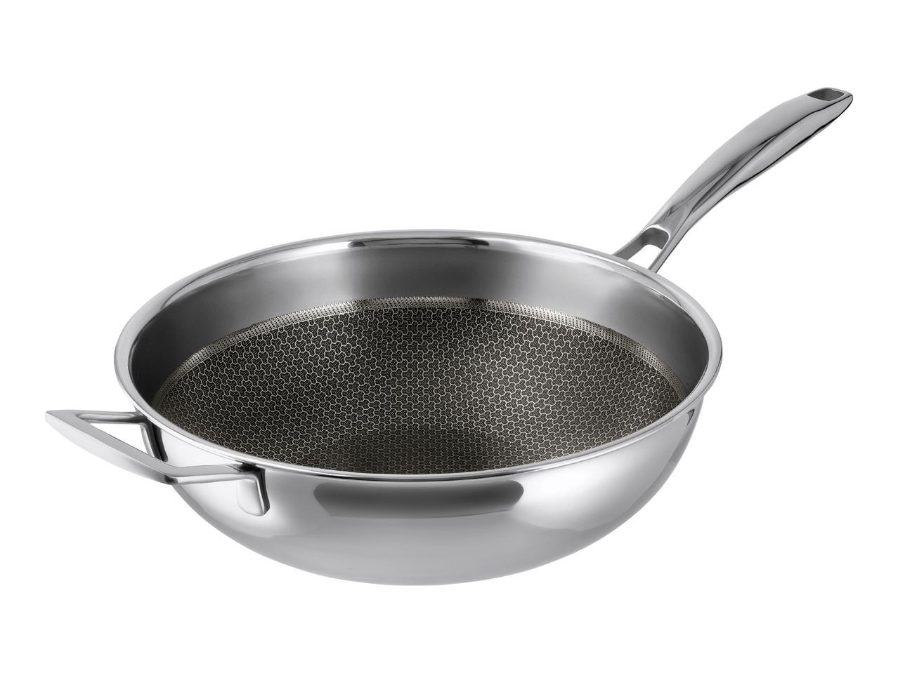 SILVERCREST 28cm Honeycomb Stainless Steel Wok, Lidl