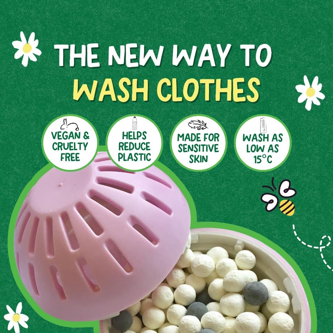Ecoegg Laundry Egg, 70 Washes, Non-Bio, Spring Blossom, Refillable, Pack of 2
