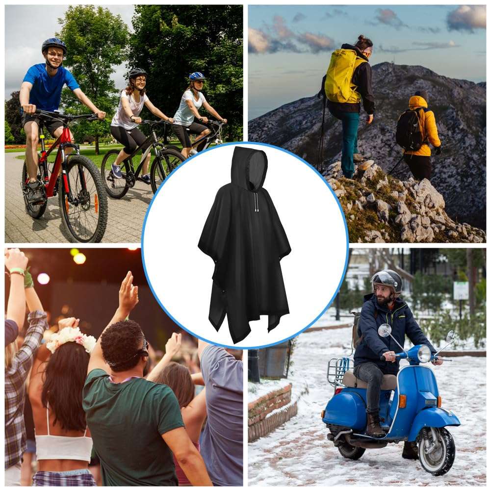 flintronic Reusable Adult Ponchos - 2 Pack