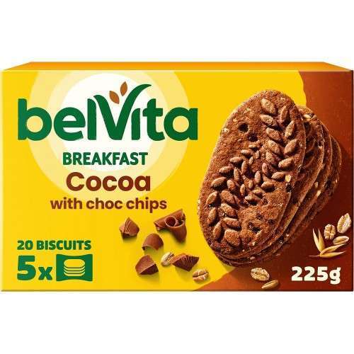 Belvita Breakfast Biscuits 5 Pack - Milk, Cocoa, Honey & Golden Oats
