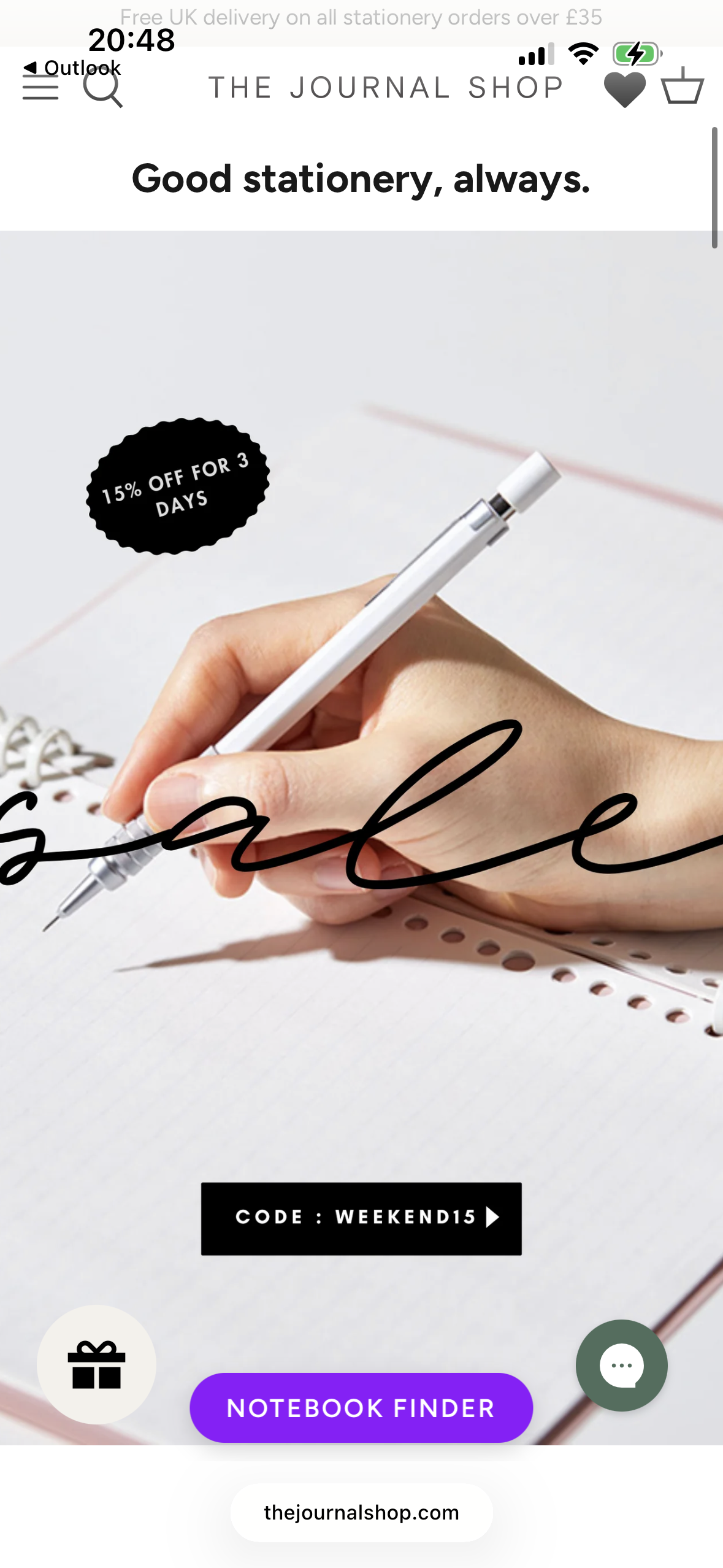 Bank Holiday 15% off at The Journal Shop