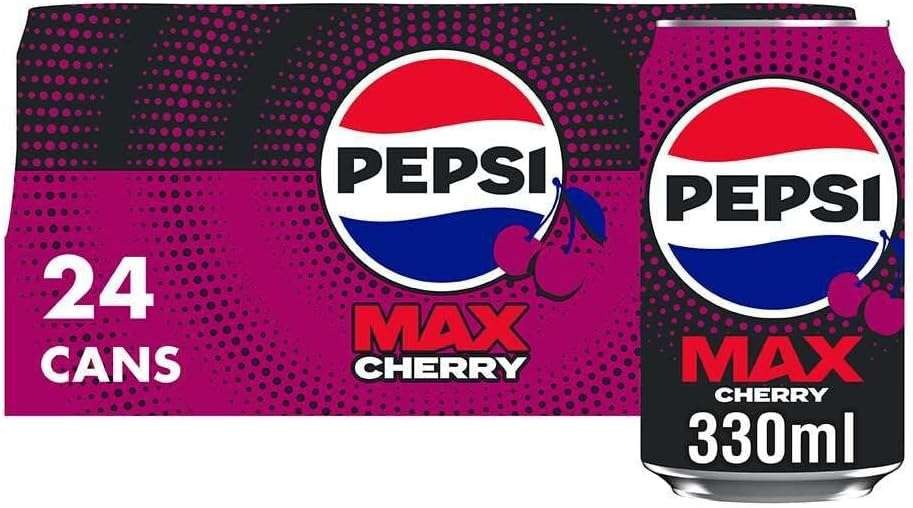 Pepsi Max Cherry No Sugar 24x330ml cans, good deal for Amazon Business