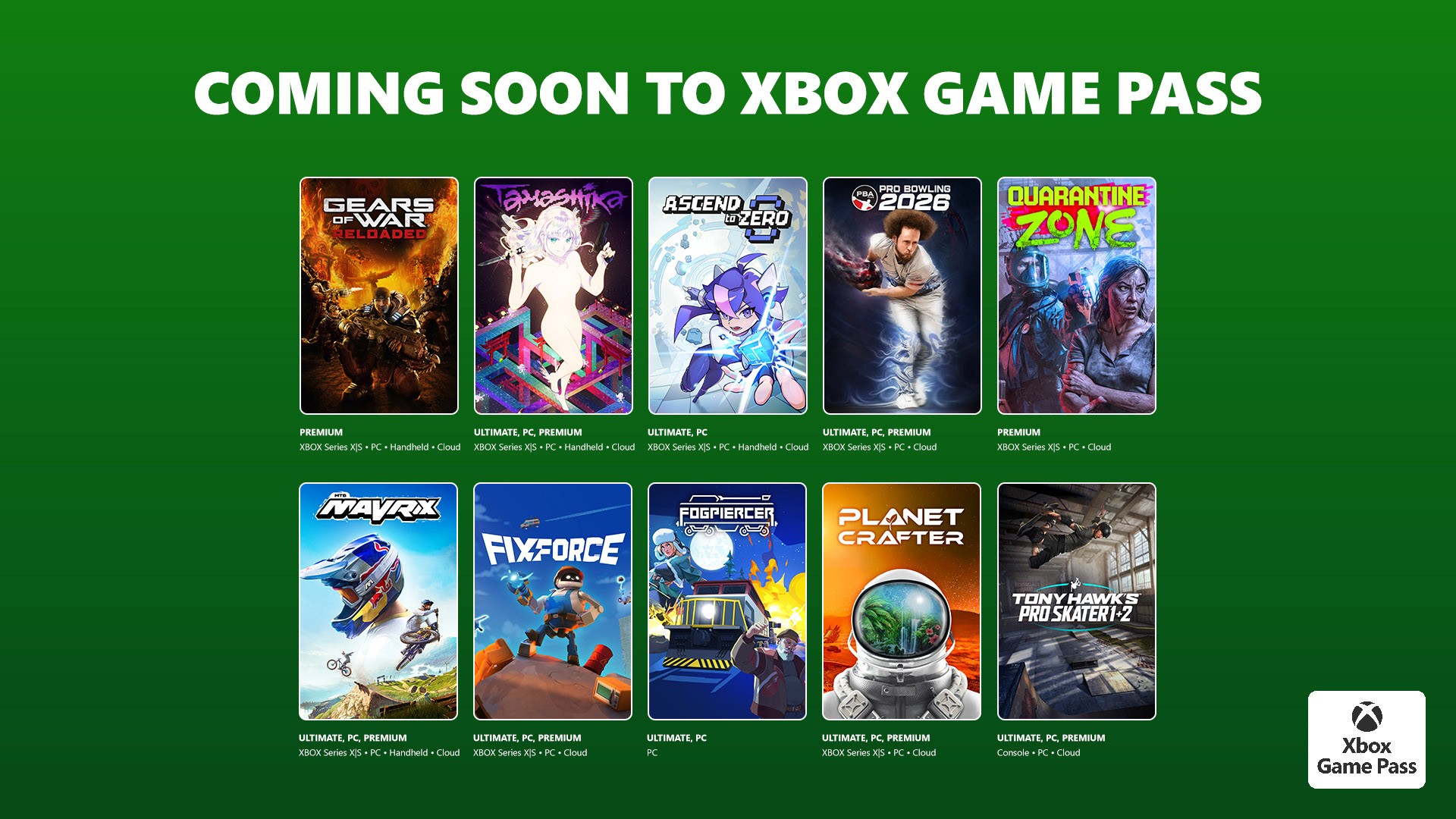Coming to Xbox Game Pass: July 2026 Wave 1