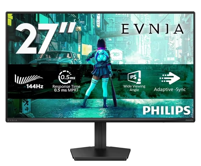 Philips 27M2N3200NF 27 Inch Monitor, 144Hz, IPS, 1ms MPRT, Adaptive Sync, G-Sync Comp, HDR10 (1920x1080, HDMI 1x 2.0,DP 1x 1.4) Dark Grey