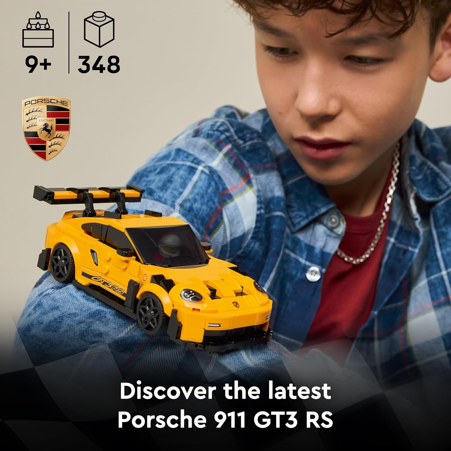 LEGO Speed Champions Porsche 911 GT3 RS Super Car Toy, Car Model Kit with a Driver Minifigure, 77239