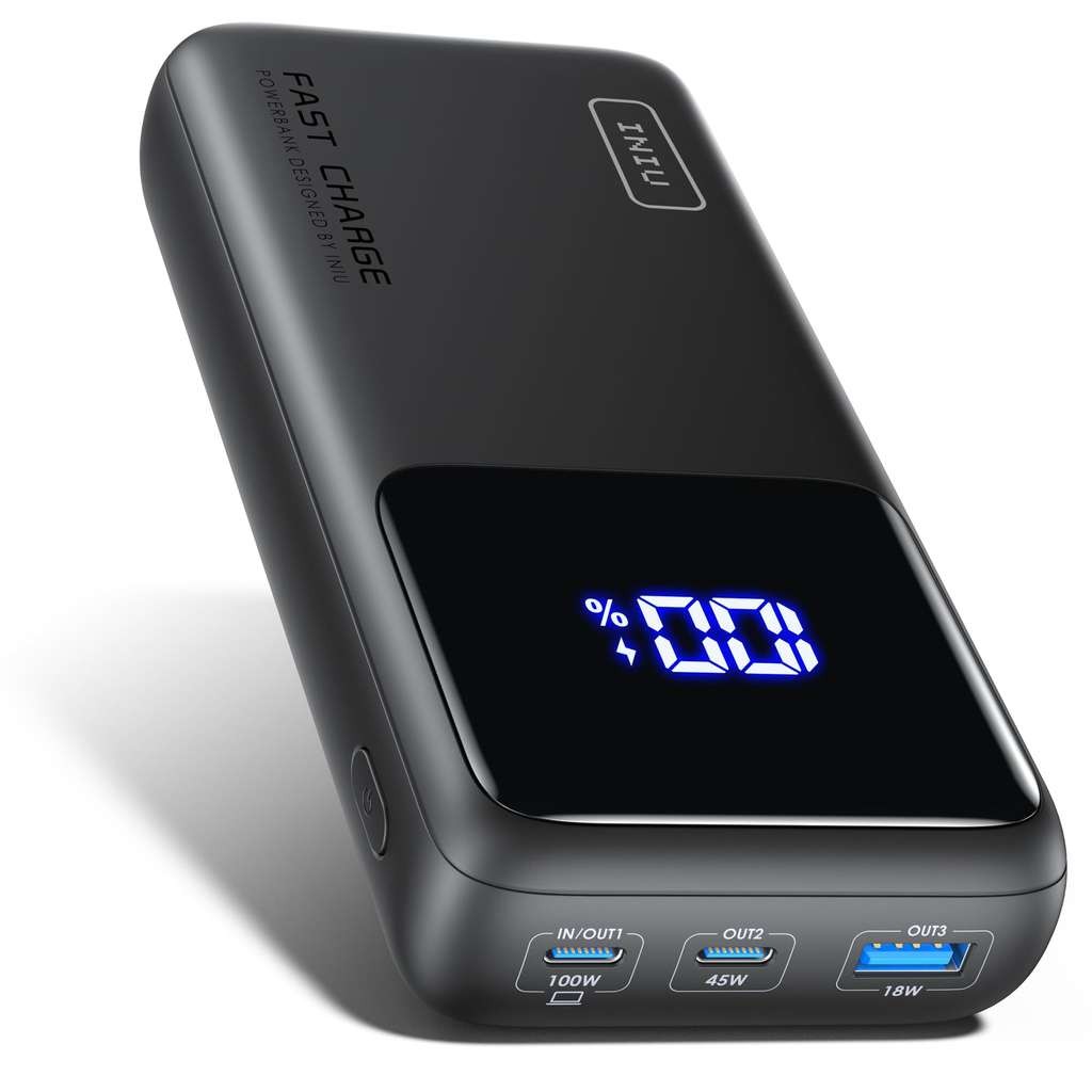 INIU Laptop Power Bank, Compact 25000mAh 100W 3-Output Fast Charging Battery Pack