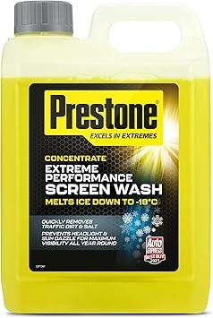 Prestone Screenwash Concentrate 2.5L, Winter, High Performance Cleaning, Streak Free Formula, Reduce Plastic