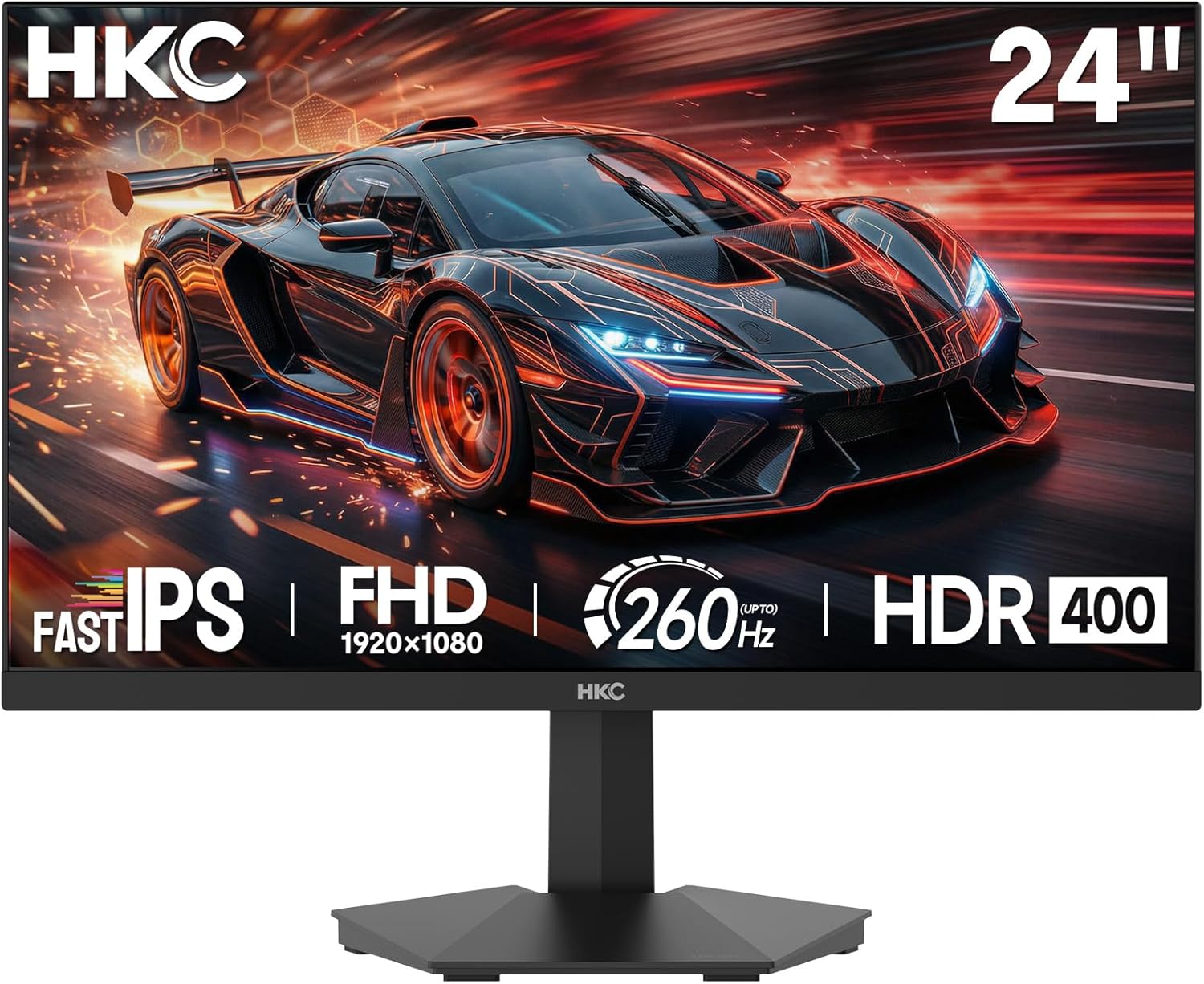 HKC 24 inch Gaming Monitor,240hz UP To 260Hz,Fast IPS,1ms