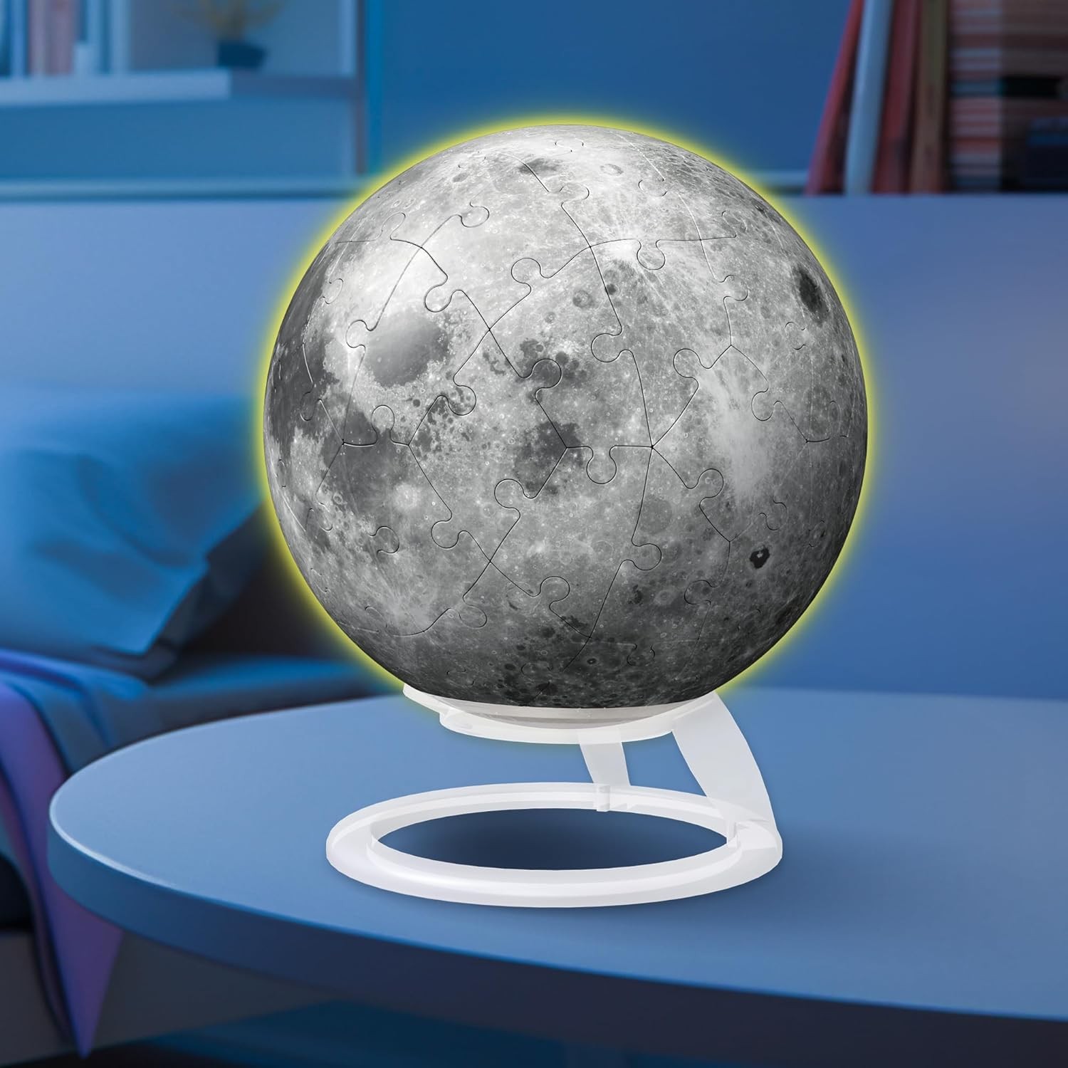 Ravensburger Glow in The Dark Moon 3D Puzzle, Age 6 Years Up, 72 Pieces