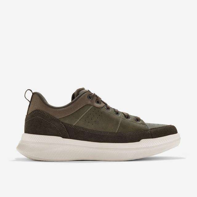 Decent Clarks men's Burford Lace Trainers, khaki, sizes 6-11