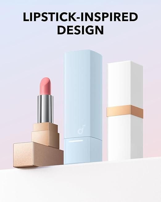 Soundcore A30i by Anker, Noise Cancelling Earbuds, Lipstick-Shaped Design, Tiny, Lightweight, Smart Noise Cancelling, Clear Sound, 24H Playtime, IP54, Wireless Earbuds (Blue)