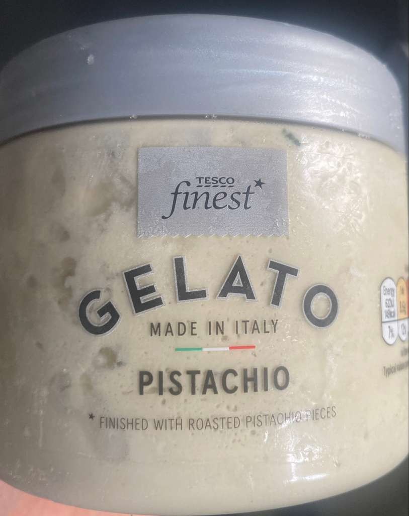 Tesco Finest Pistachio Gelato 480ml, Instore Accrington
