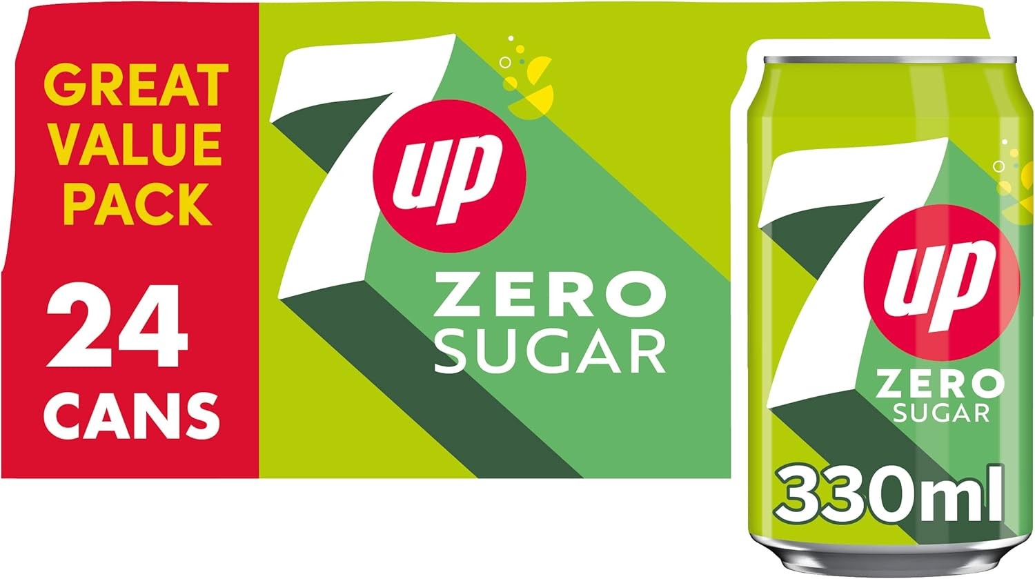 7UP Zero Lemon and Lime Cans 24 x 330ml