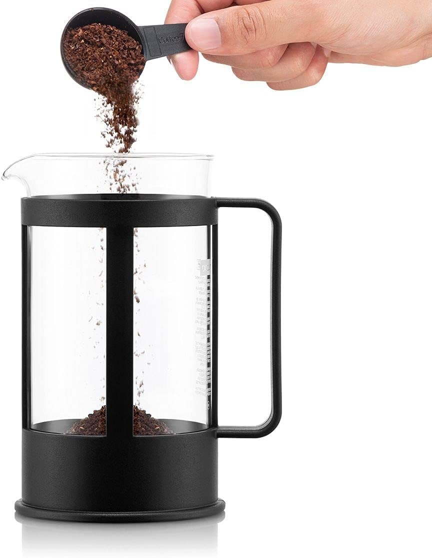 Bodum Kenya French Press Coffee Maker, 1L, 8 Cup Cafetiere, Black, 1788-01