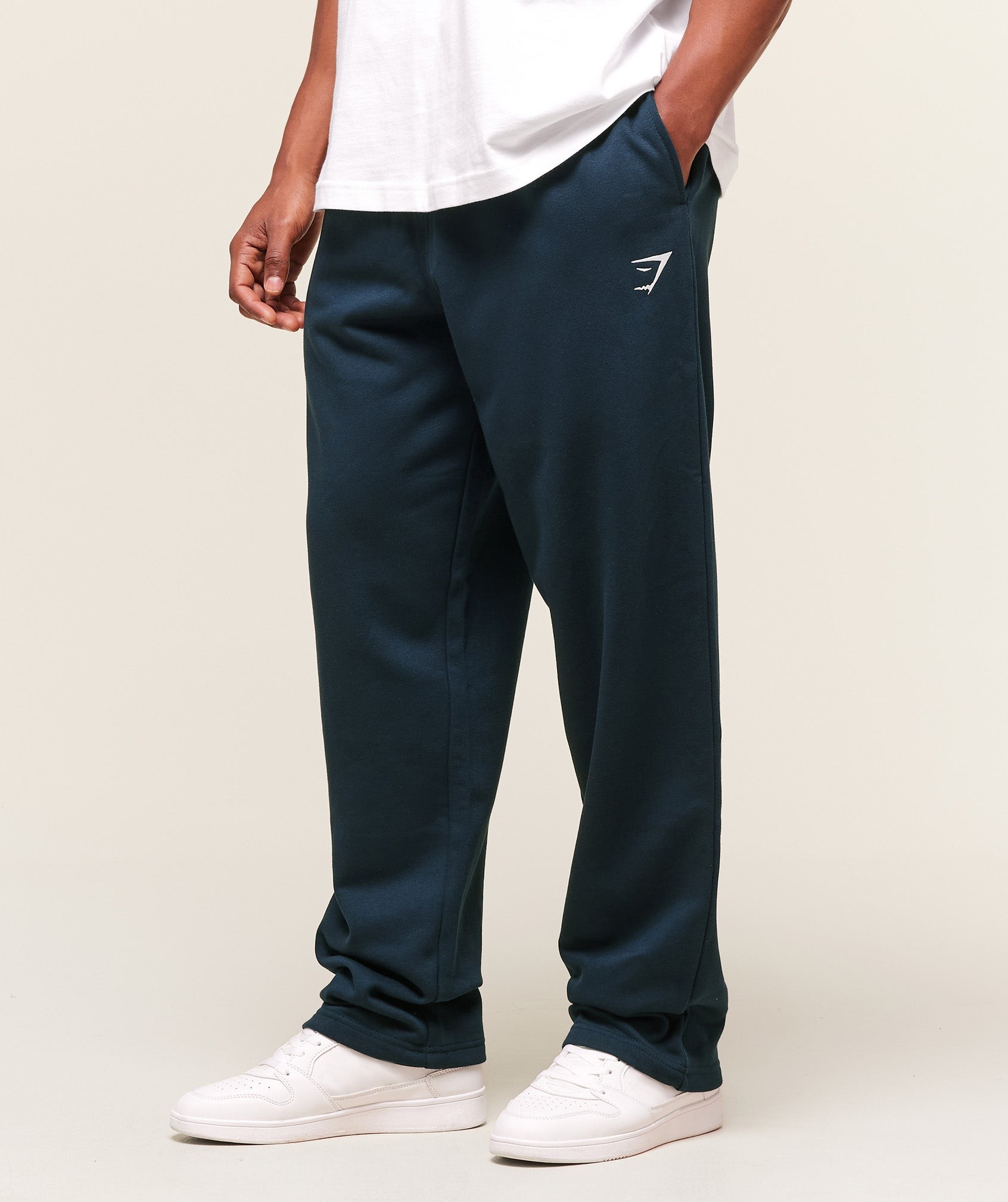 Gymshark Crest Straight Leg Joggers, Navy