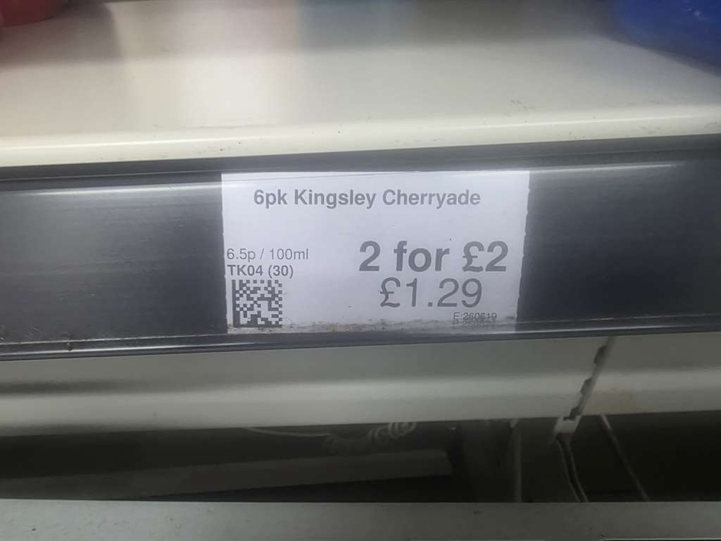 2 x Kingsley Cola / Lemonade / Orangeade 6 x 330m - Farmfoods