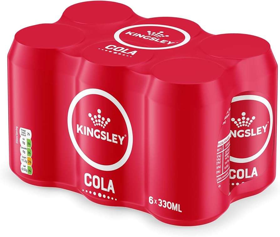 2 x Kingsley Cola / Lemonade / Orangeade 6 x 330m - Farmfoods