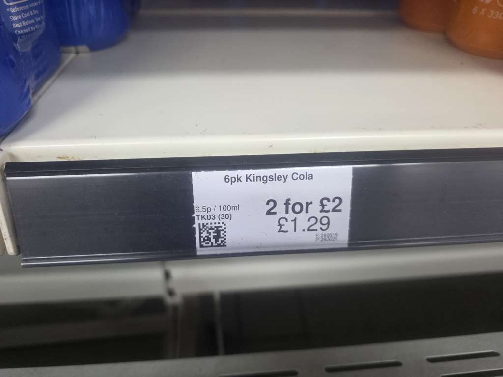 2 x Kingsley Cola / Lemonade / Orangeade 6 x 330m - Farmfoods