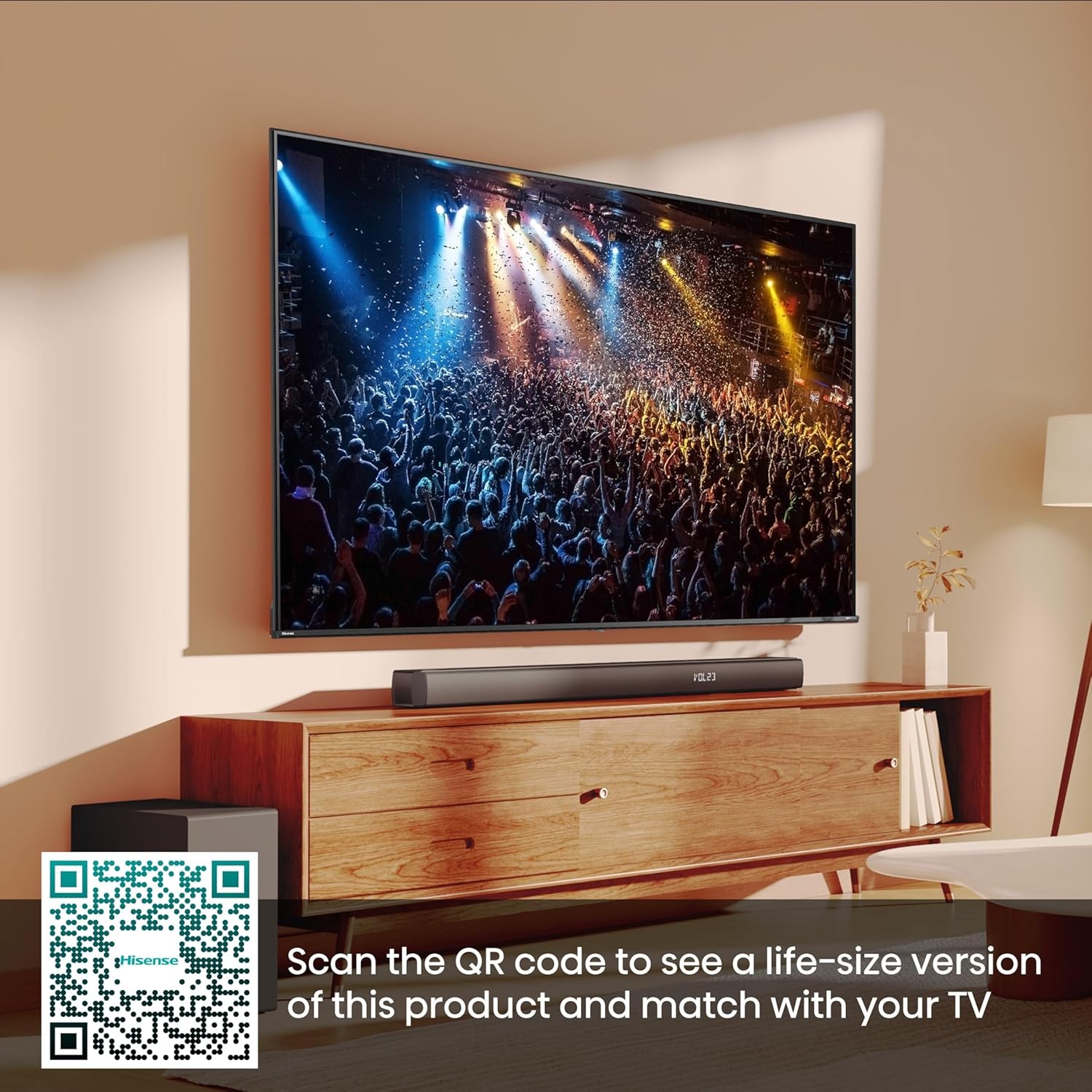 Hisense HS3100 Soundbar, 480W, 6.5 Inch Wireless Subwoofer, Rear Speakers