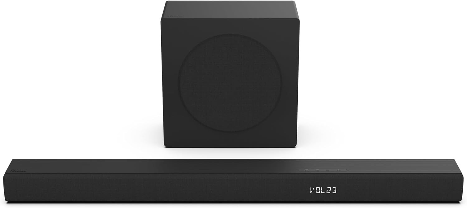 Hisense HS3100 Soundbar, 480W, 6.5 Inch Wireless Subwoofer, Rear Speakers