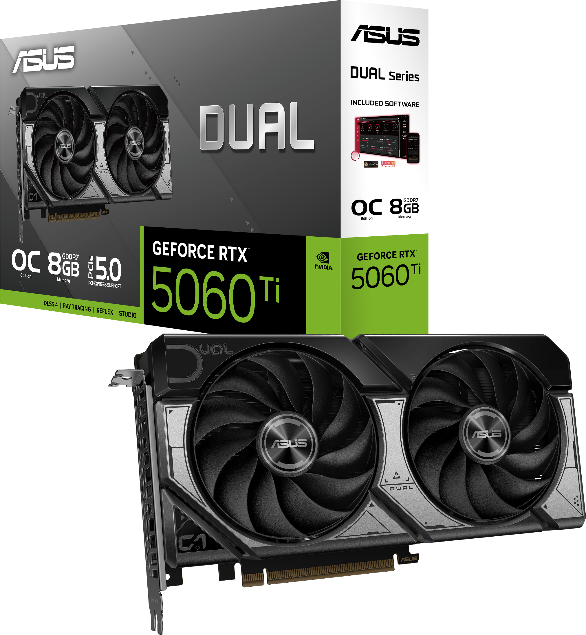 ASUS Dual GeForce RTX 5060 Ti Dual OC 8GB GDDR7 Graphics Card