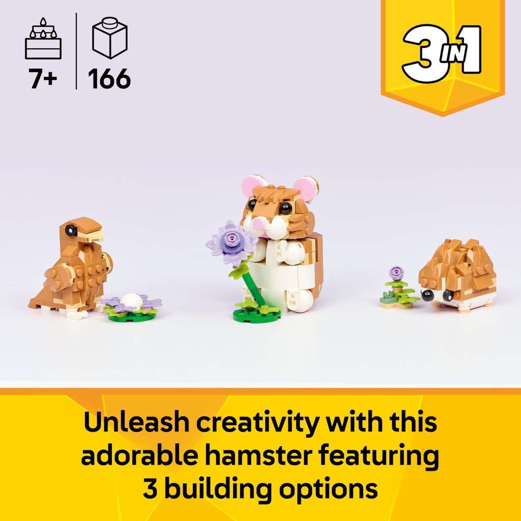 LEGO Creator 3in1 Cute Hamster with a Flower, looks nice