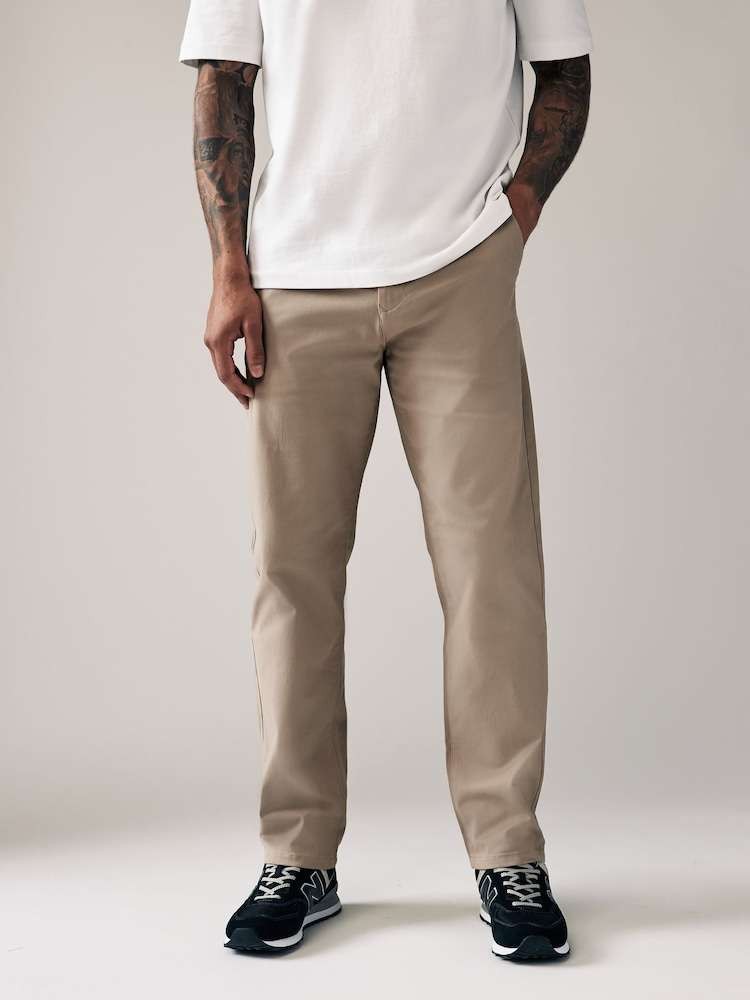 Next Men's Slim Fit Stretch Cotton Chinos Trousers