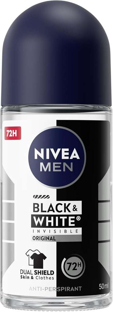 Nivea Men Black & White Original anti-perspirant 50ml, lasts 72hr, S&S £1.18/£1.11
