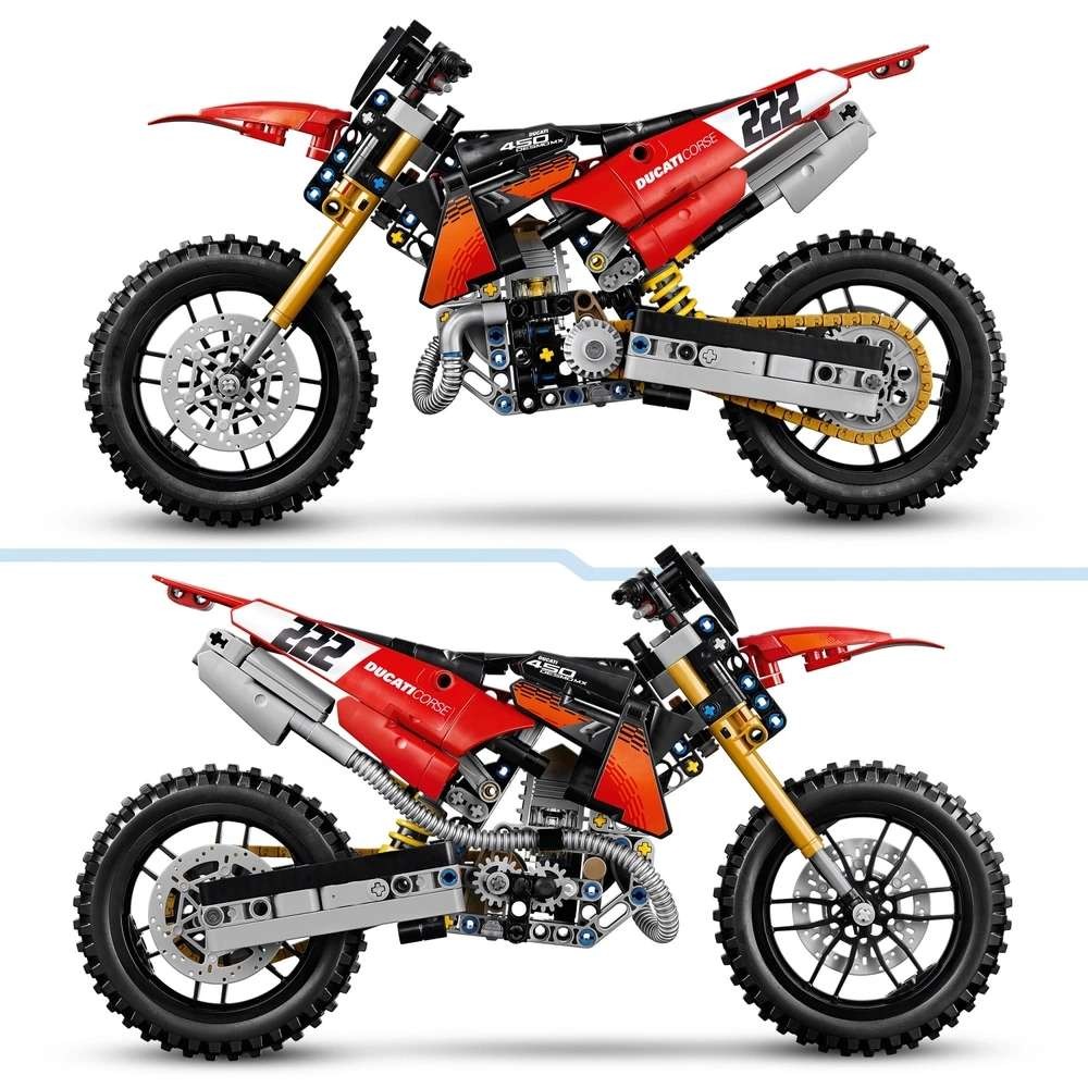 Lego Technic Ducati Desmo450 MX Factory Motorcycle 42238