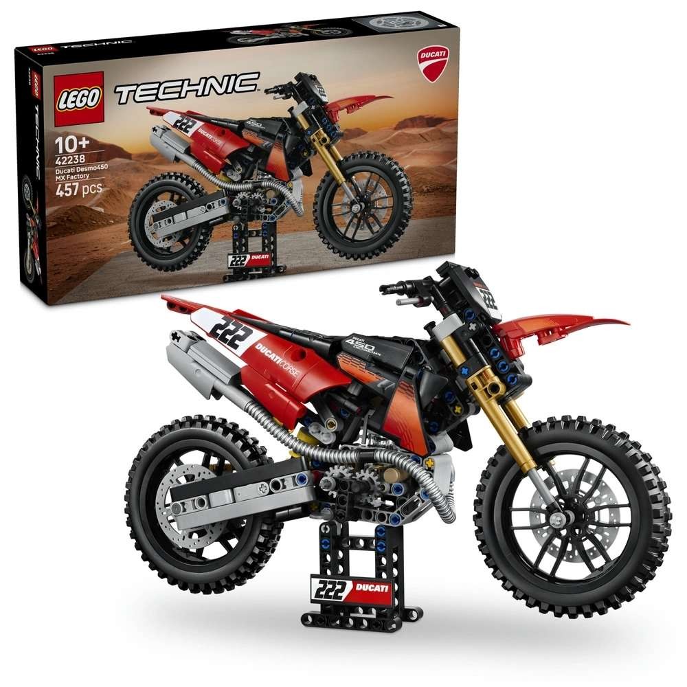 Lego Technic Ducati Desmo450 MX Factory Motorcycle 42238