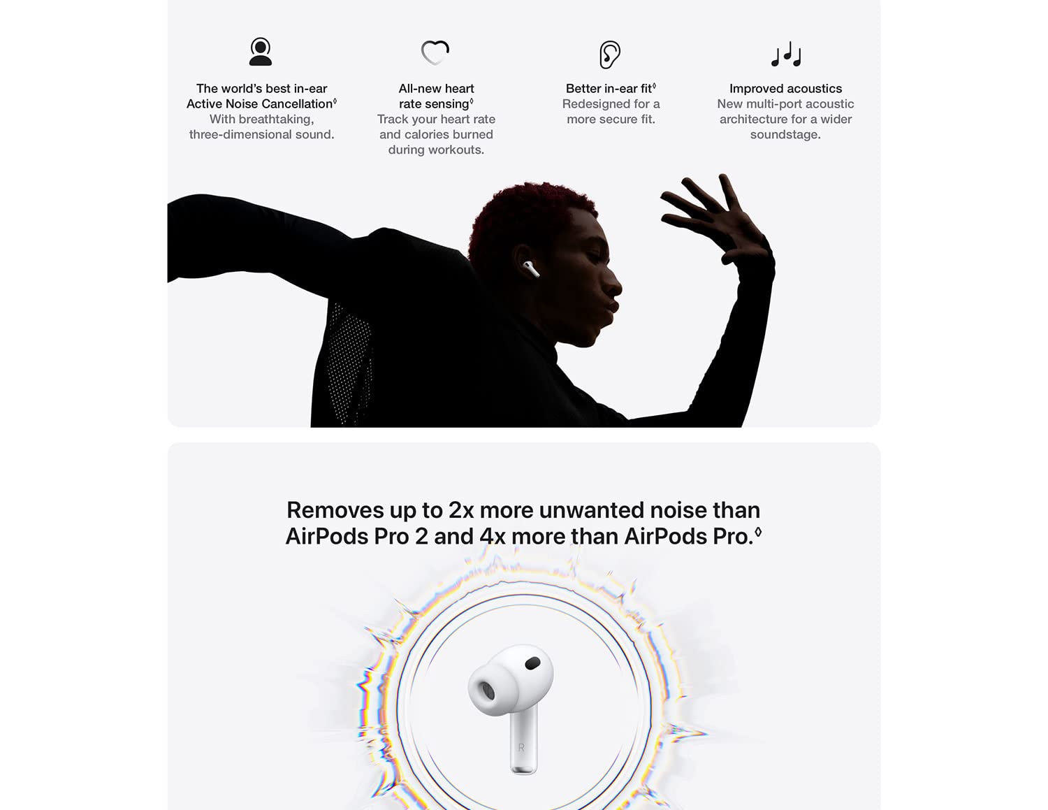Apple AirPods Pro 3 Wireless Earbuds, Active Noise Cancellation, Live Translation, Heart Rate Sensing, Hearing Aid Feature, Bluetooth Headphones, Spatial Audio, High‑Fidelity Sound, USB‑C Charging