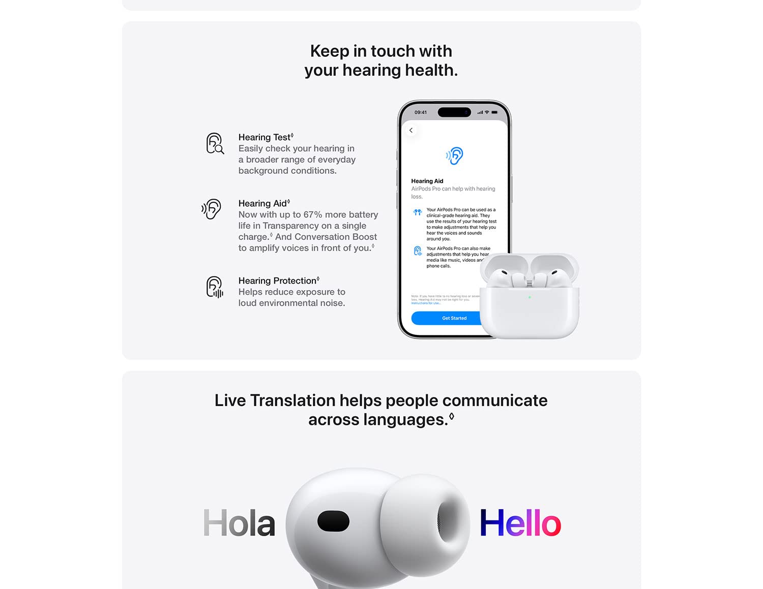 Apple AirPods Pro 3 Wireless Earbuds, Active Noise Cancellation, Live Translation, Heart Rate Sensing, Hearing Aid Feature, Bluetooth Headphones, Spatial Audio, High‑Fidelity Sound, USB‑C Charging