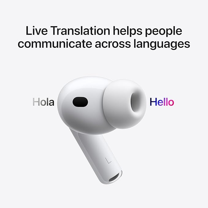 Apple AirPods Pro 3 Wireless Earbuds, Active Noise Cancellation, Live Translation, Heart Rate Sensing, Hearing Aid Feature, Bluetooth Headphones, Spatial Audio, High‑Fidelity Sound, USB‑C Charging