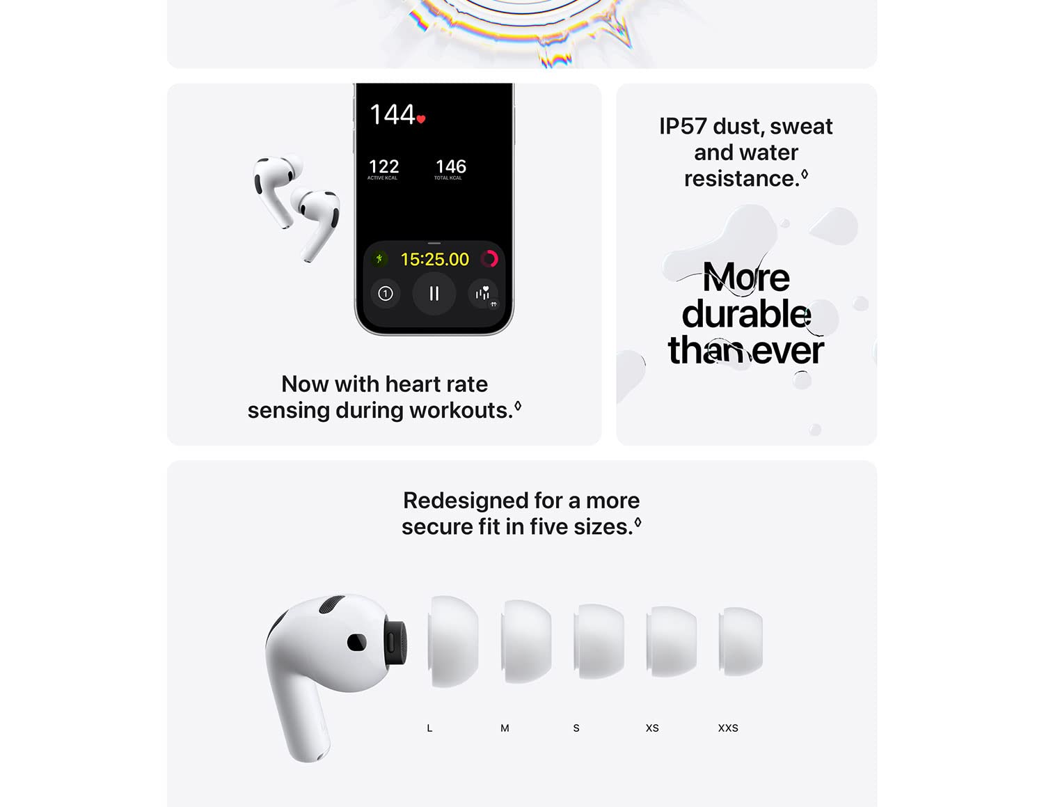 Apple AirPods Pro 3 Wireless Earbuds, Active Noise Cancellation, Live Translation, Heart Rate Sensing, Hearing Aid Feature, Bluetooth Headphones, Spatial Audio, High‑Fidelity Sound, USB‑C Charging