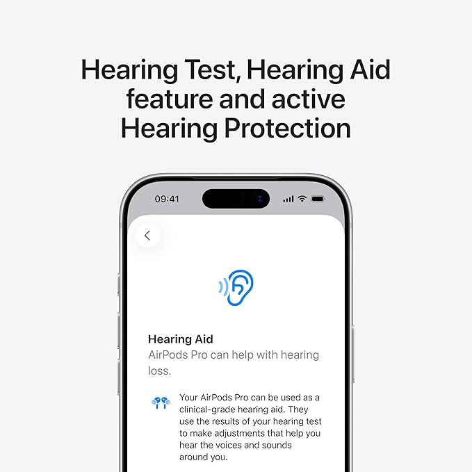 Apple AirPods Pro 3 Wireless Earbuds, Active Noise Cancellation, Live Translation, Heart Rate Sensing, Hearing Aid Feature, Bluetooth Headphones, Spatial Audio, High‑Fidelity Sound, USB‑C Charging