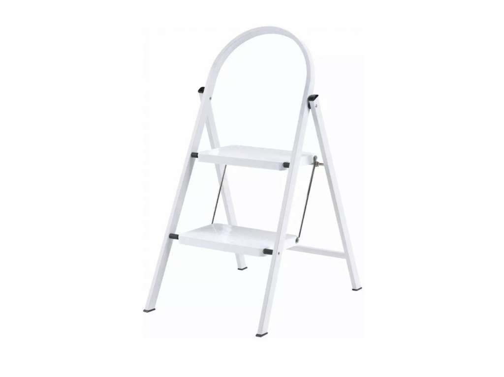 Werner 2 Tread Steel-Framed Stepstool, White, Free C&C