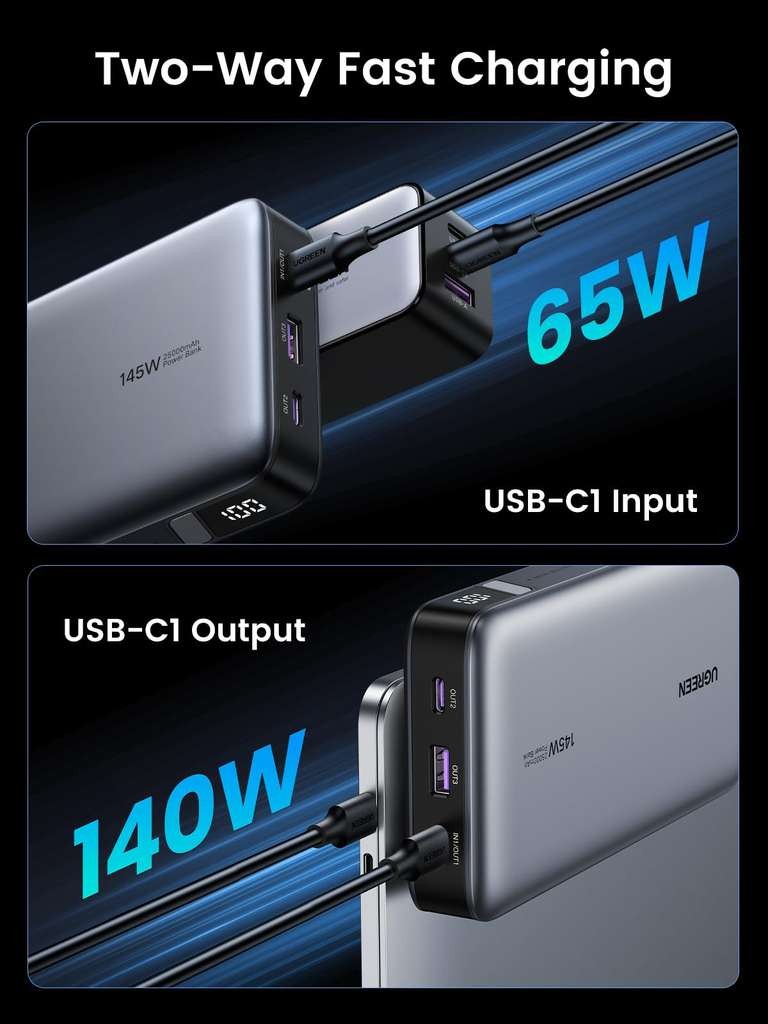 UGREEN Nexode 140W 25000mAh Laptop Power Bank