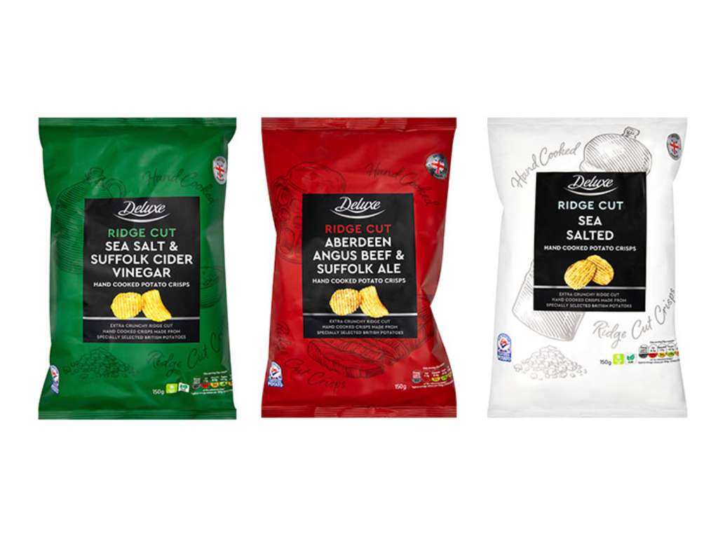 Lidl Deluxe Ridge Cut Crisps 150g – special price with Lidl Plus