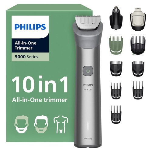 Philips Series 5000 All-In-One Trimmer Multigroom, 10-In-1