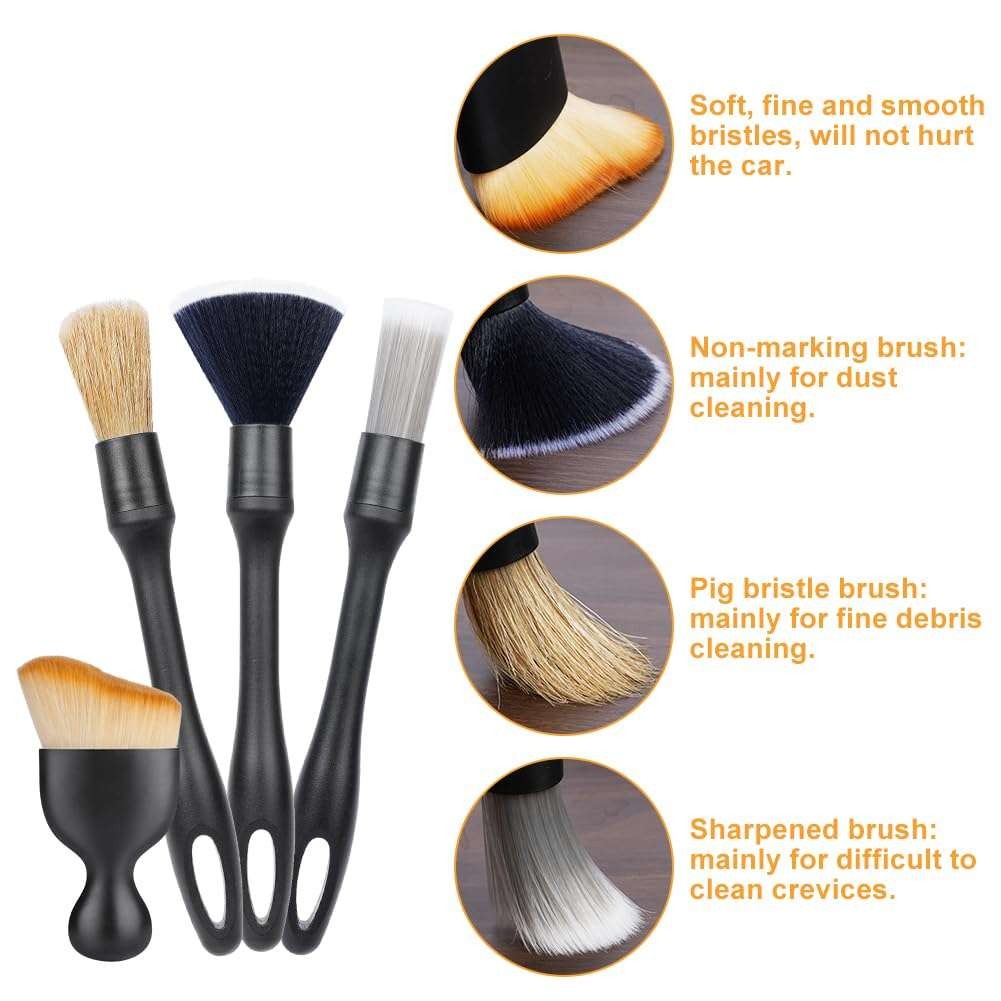 Good URAQT 5 piece car detailing brush set, from HAPPYSALLER, FBA