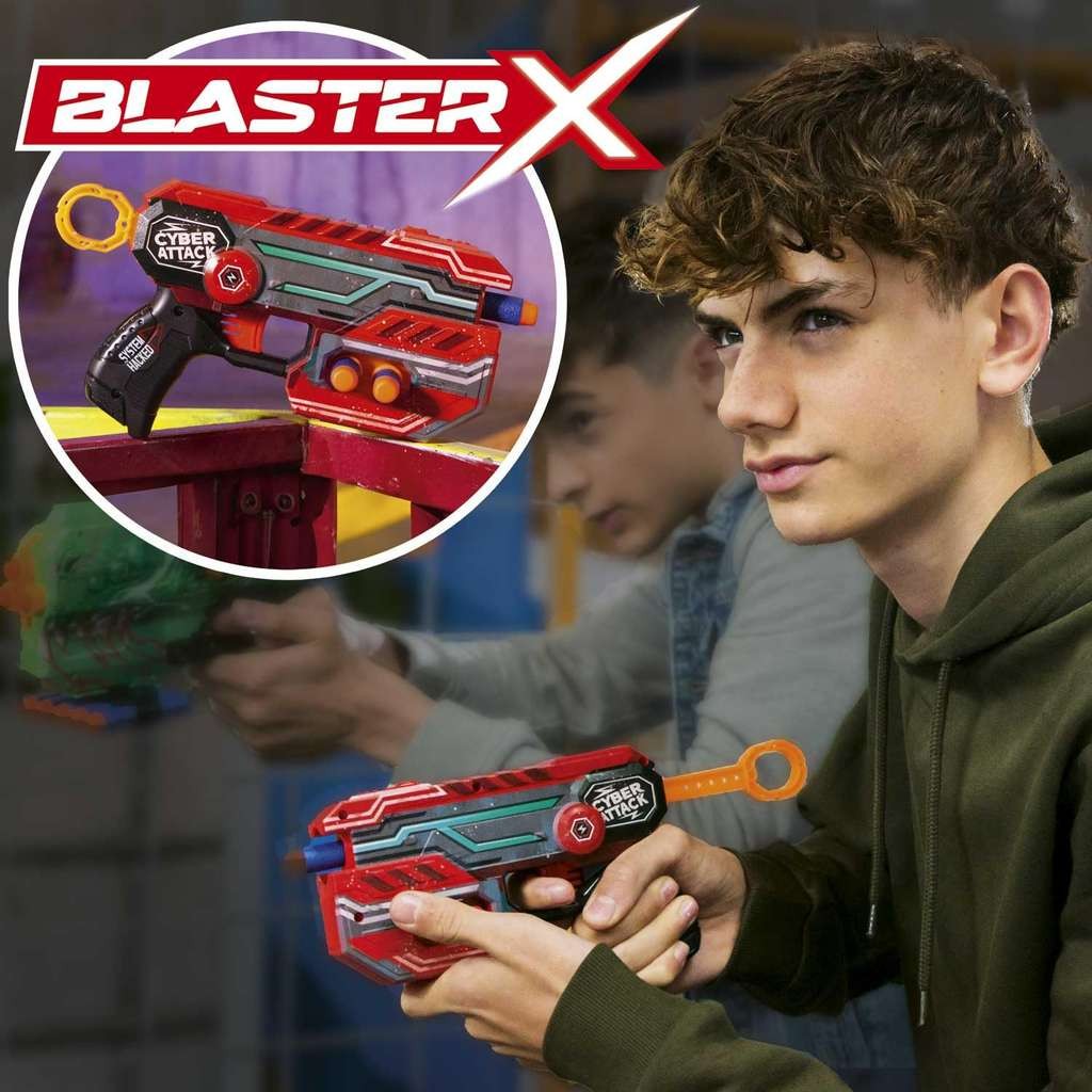 CRAZE BLASTER-X foam blaster toy, 21cm, 8 darts, 13m range, comes in 4 colours