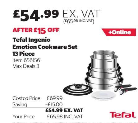 Tefal Ingenio Emotion Cookware Set 13 Piece