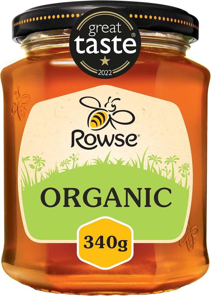 Rowse Organic Honey Jar, Runny, 100% Pure & Natural 340g
