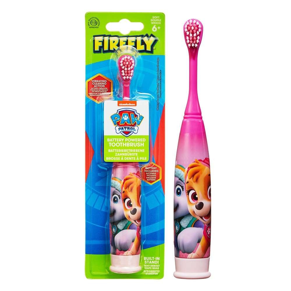 Firefly Paw Patrol Turbo Power Toothbrush, Chase & Friends to rescue smiles, 1 Count