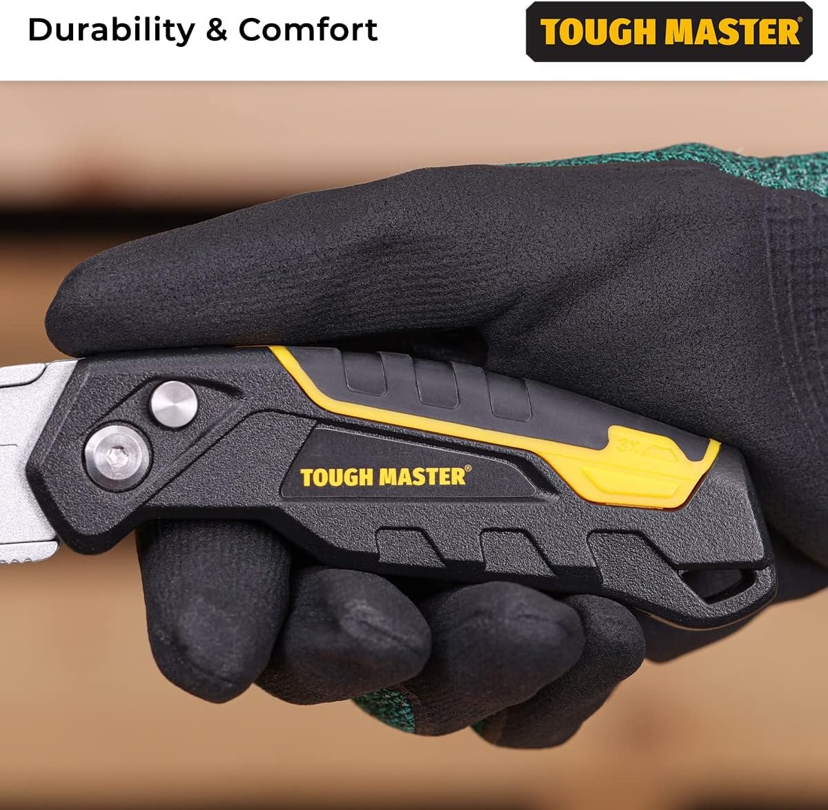 Tough Master Folding Utility Knife with 4 SK2 Blades TM-UFK174
