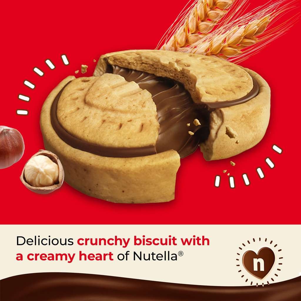 Nutella Chocolate Biscuits Pouch Cookies, Pack of 20, 276g