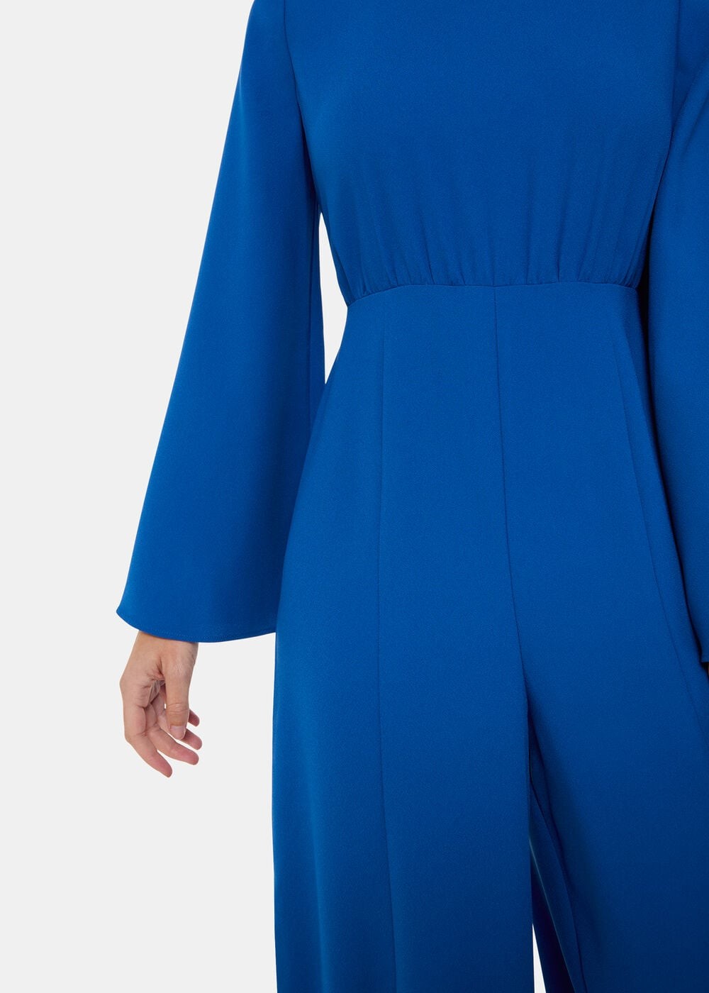 Blue Bonnie Gathered Jumpsuit