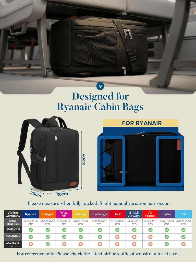 Handy Lossga Cabin Bag 40x30x20, RedBell Direct (FBA)